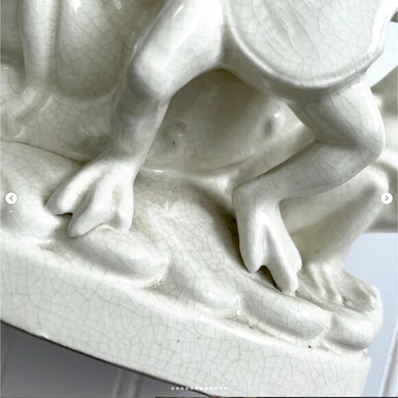 Vintage Frog Musicians Centerpiece Porcelain Ceramic Vase Planter Japan - Picture 7 of 12